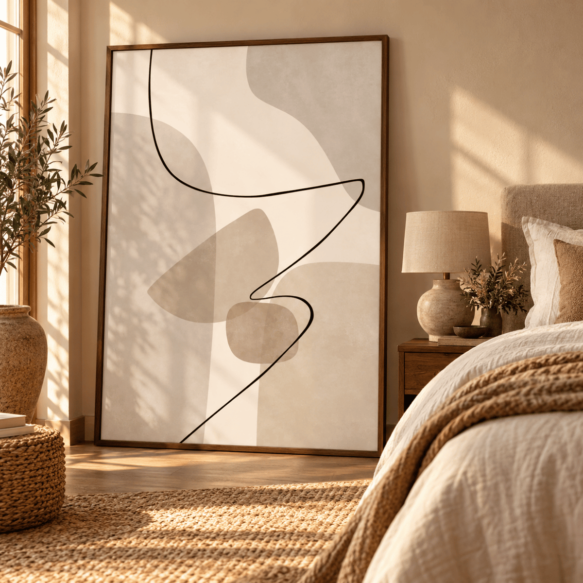 Drifting Lines Abstract Canvas Print