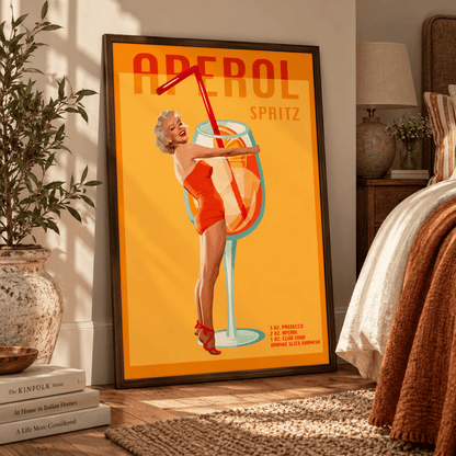 Retro Aperol Spritz Pin-Up Canvas Print