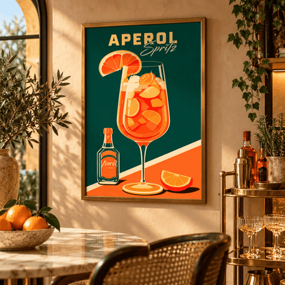 Classic Aperol Spritz Cocktail Canvas Print