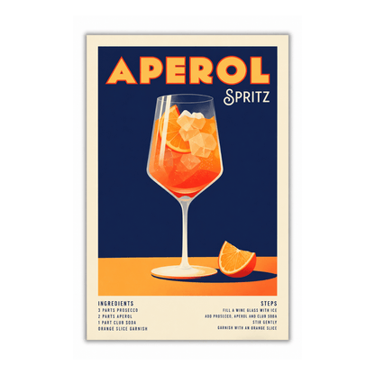 Navy Aperol Spritz Recipe Canvas Print
