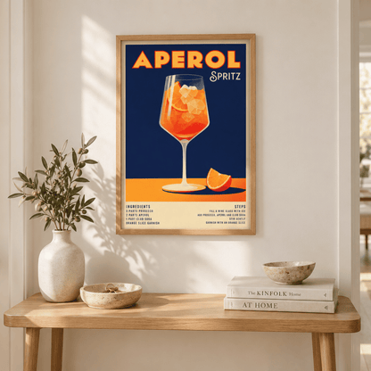 Navy Aperol Spritz Recipe Canvas Print