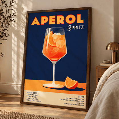 Navy Aperol Spritz Recipe Canvas Print