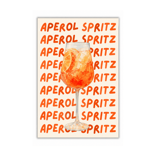 Aperol On Repeat Cocktail Canvas Print