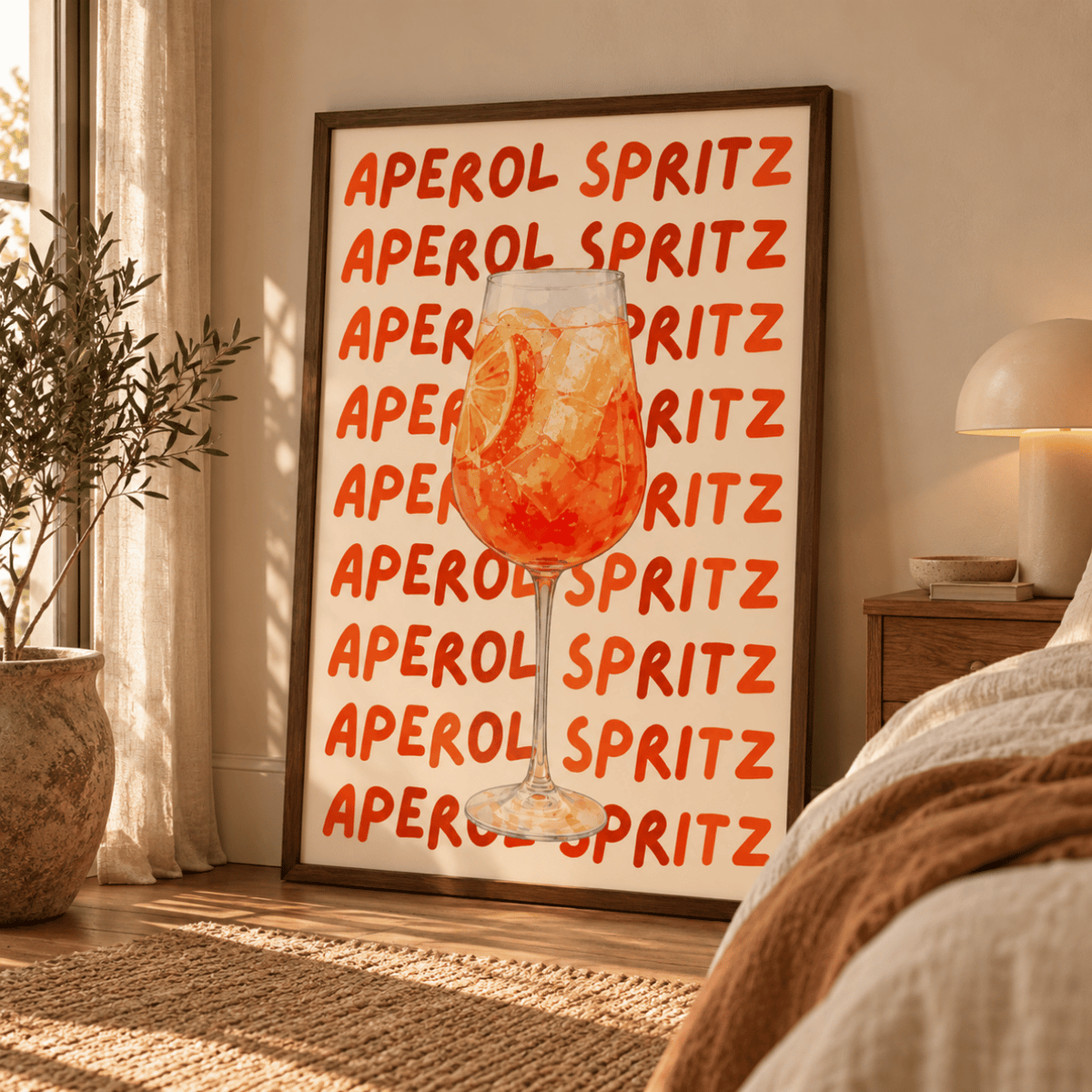 Aperol On Repeat Cocktail Canvas Print