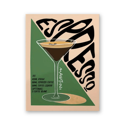 Retro Espresso Martini Recipe Canvas Print
