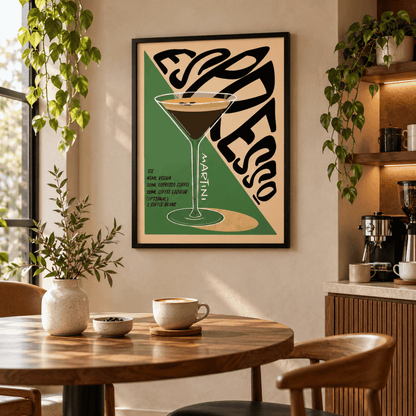 Retro Espresso Martini Recipe Canvas Print