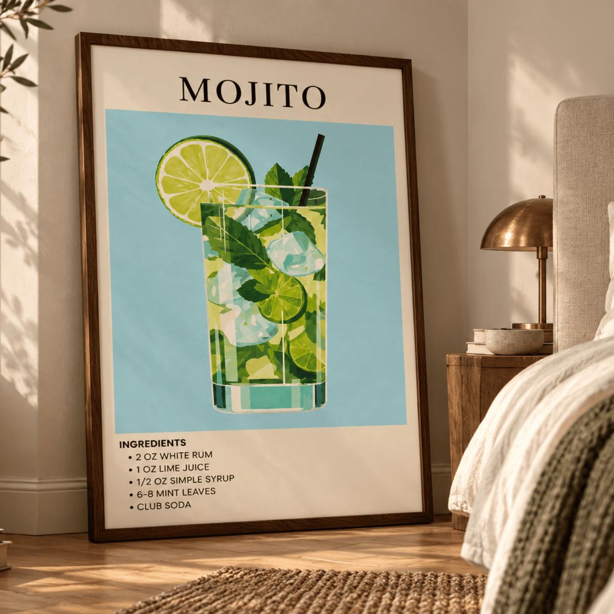 Fresh Lime Mojito Recipe Canvas Print