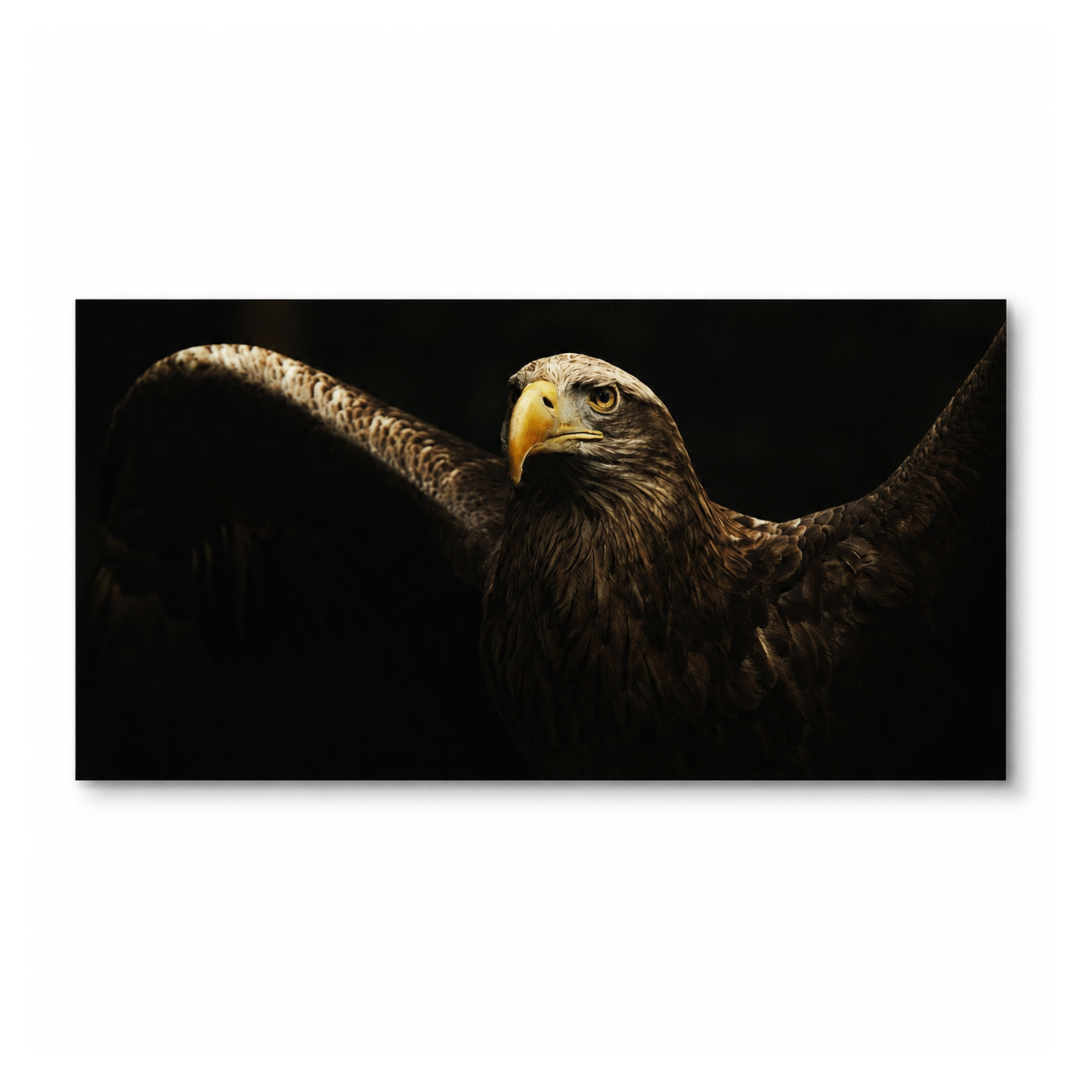 Shadow Wing Eagle Panoramic Canvas Print