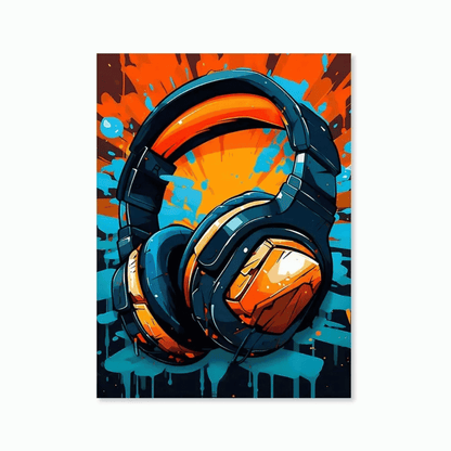 Electric Headset Gamer Canvas Print