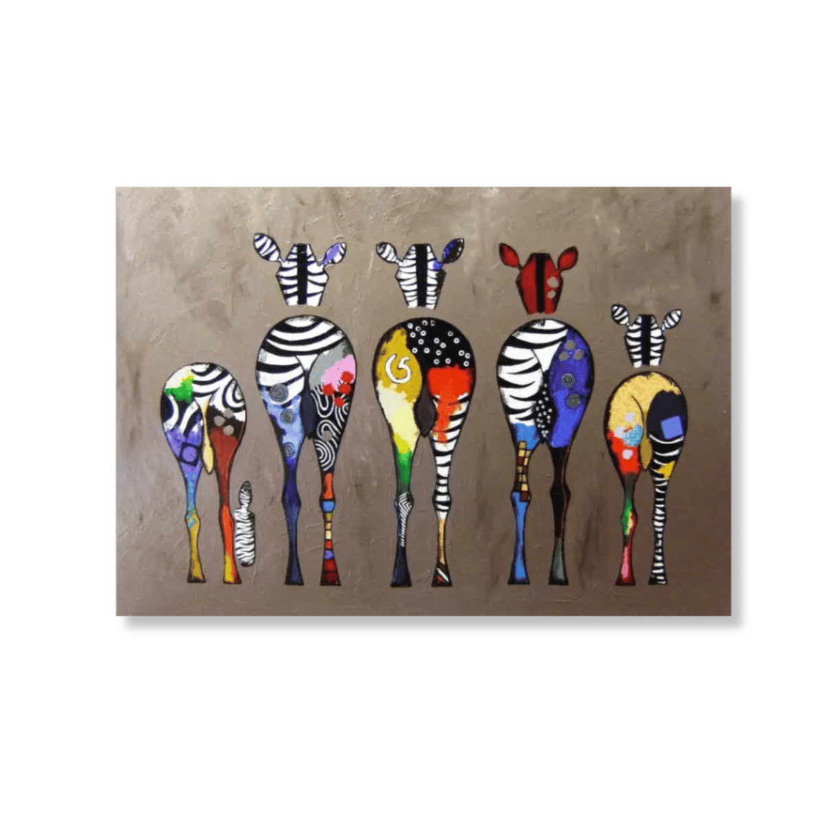 Colour Rush Zebra Parade Canvas Print