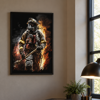 Frontline Firefighter Canvas Print