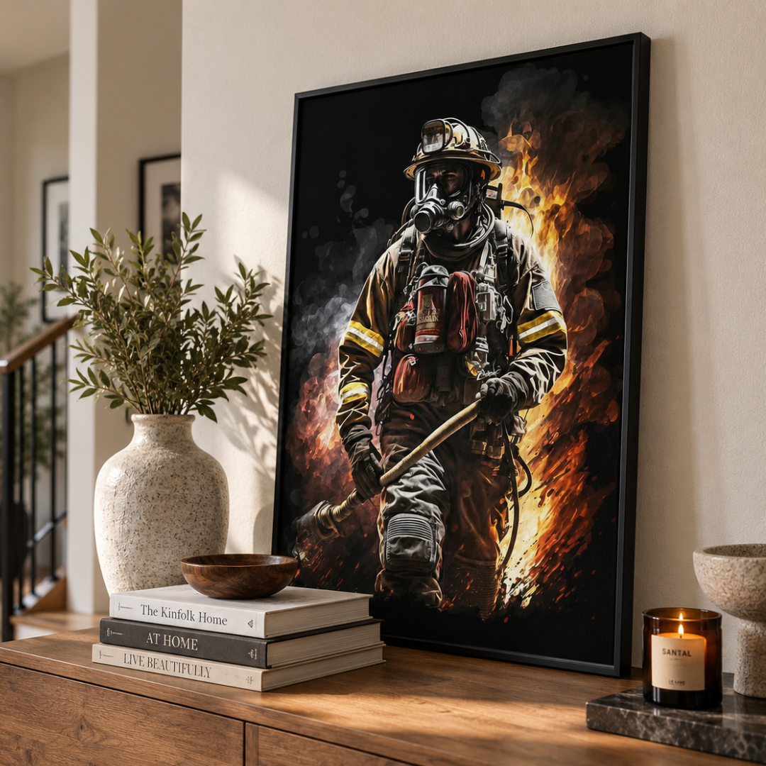 Frontline Firefighter Canvas Print