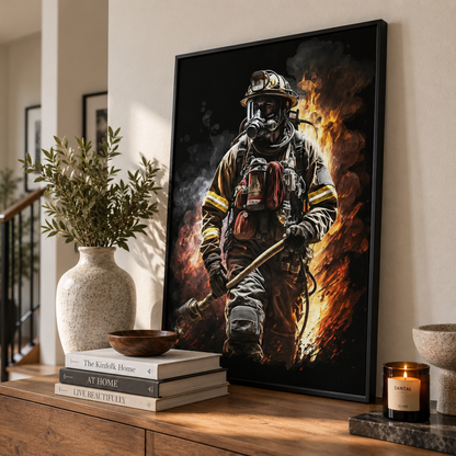 Frontline Firefighter Canvas Print