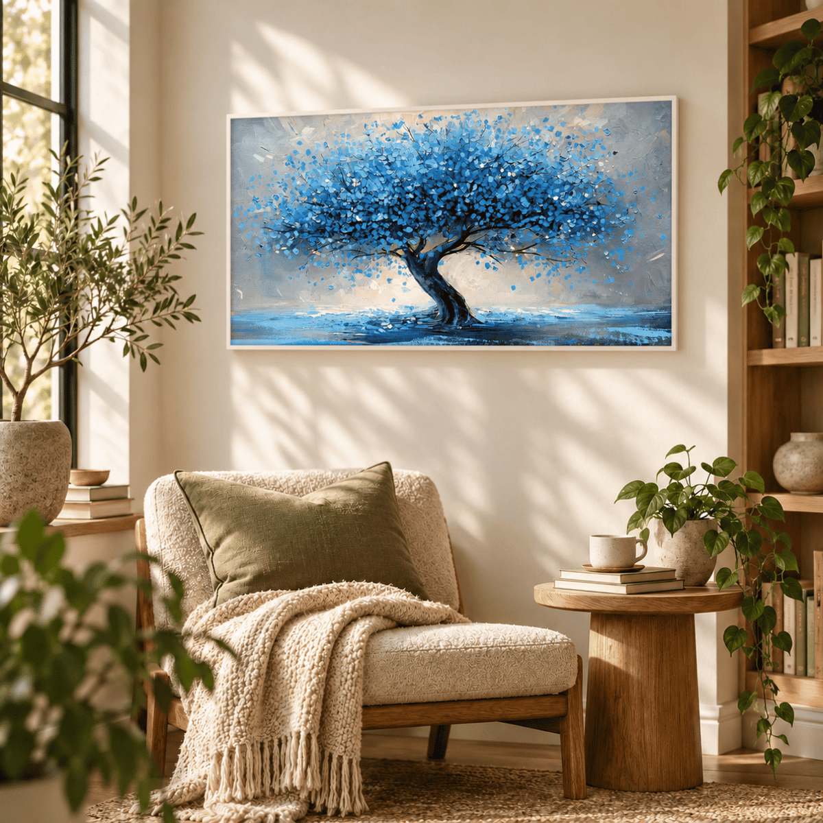Sapphire Canopy Tree Canvas Print