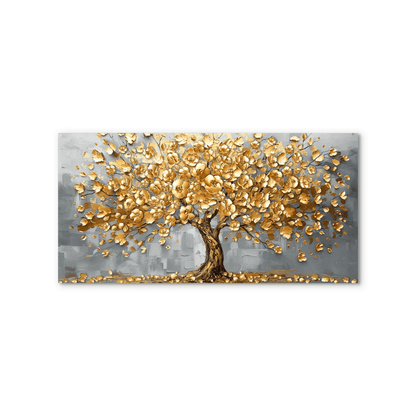 Golden Bloom Tree Canvas Print