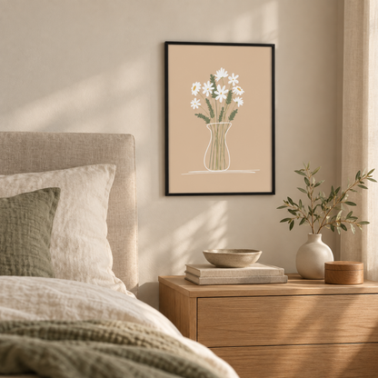 Meadow Jar Daisy Canvas Print