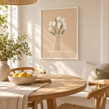 Meadow Jar Daisy Canvas Print