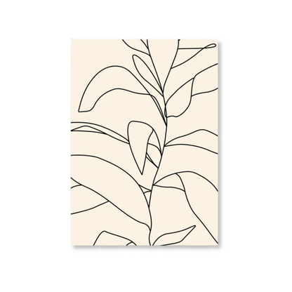Botanical Rhythm Line Art Canvas Print
