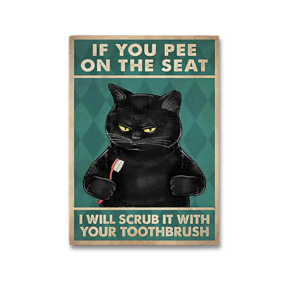 Cat Toothbrush Revenge Canvas Print