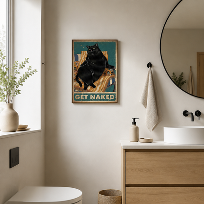Get Naked Chubby Cat Canvas Print