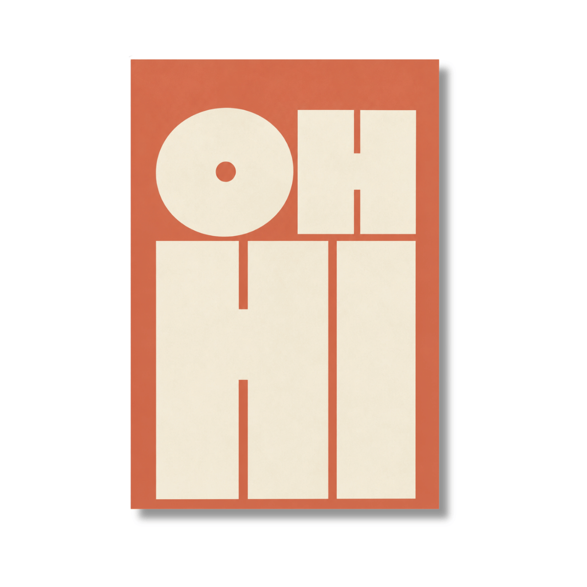 Oh Hi Typography Canvas Print