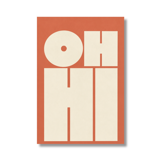 Oh Hi Typography Canvas Print