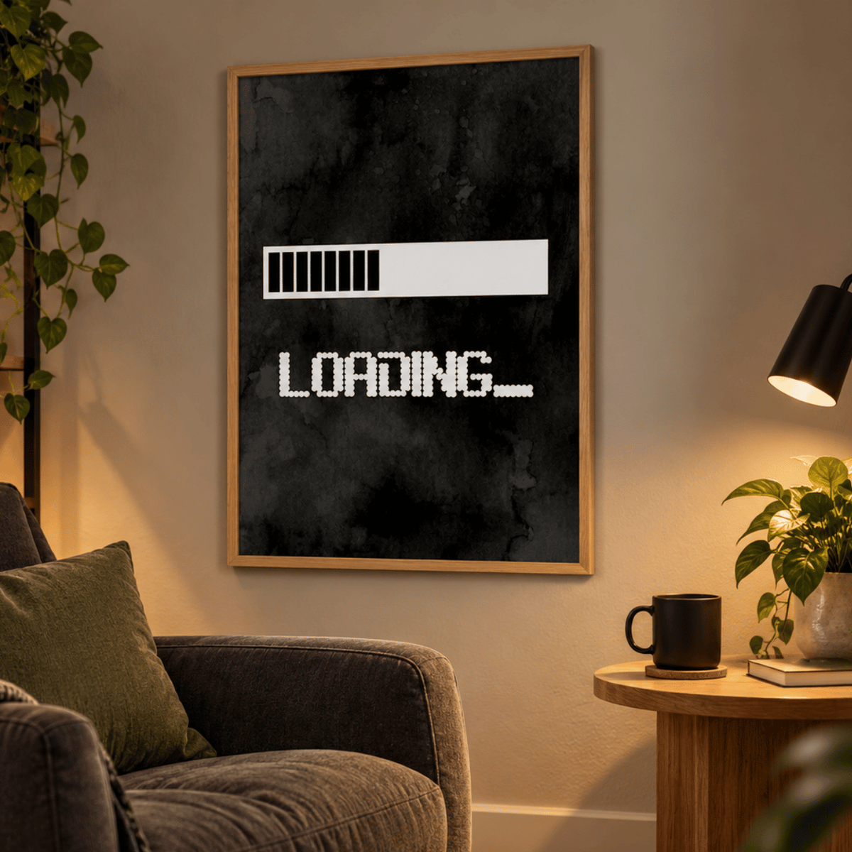 Loading Screen Gaming Canvas Print