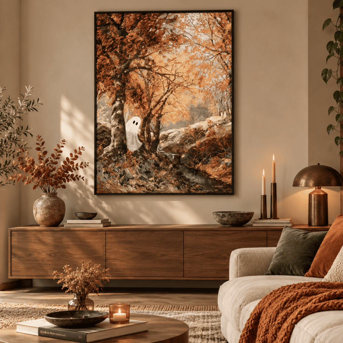 Autumn Hideaway Ghost Canvas Print
