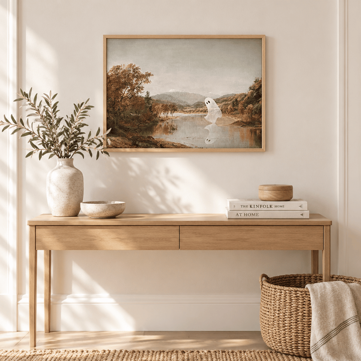Ghost By The Stillwater Canvas Print