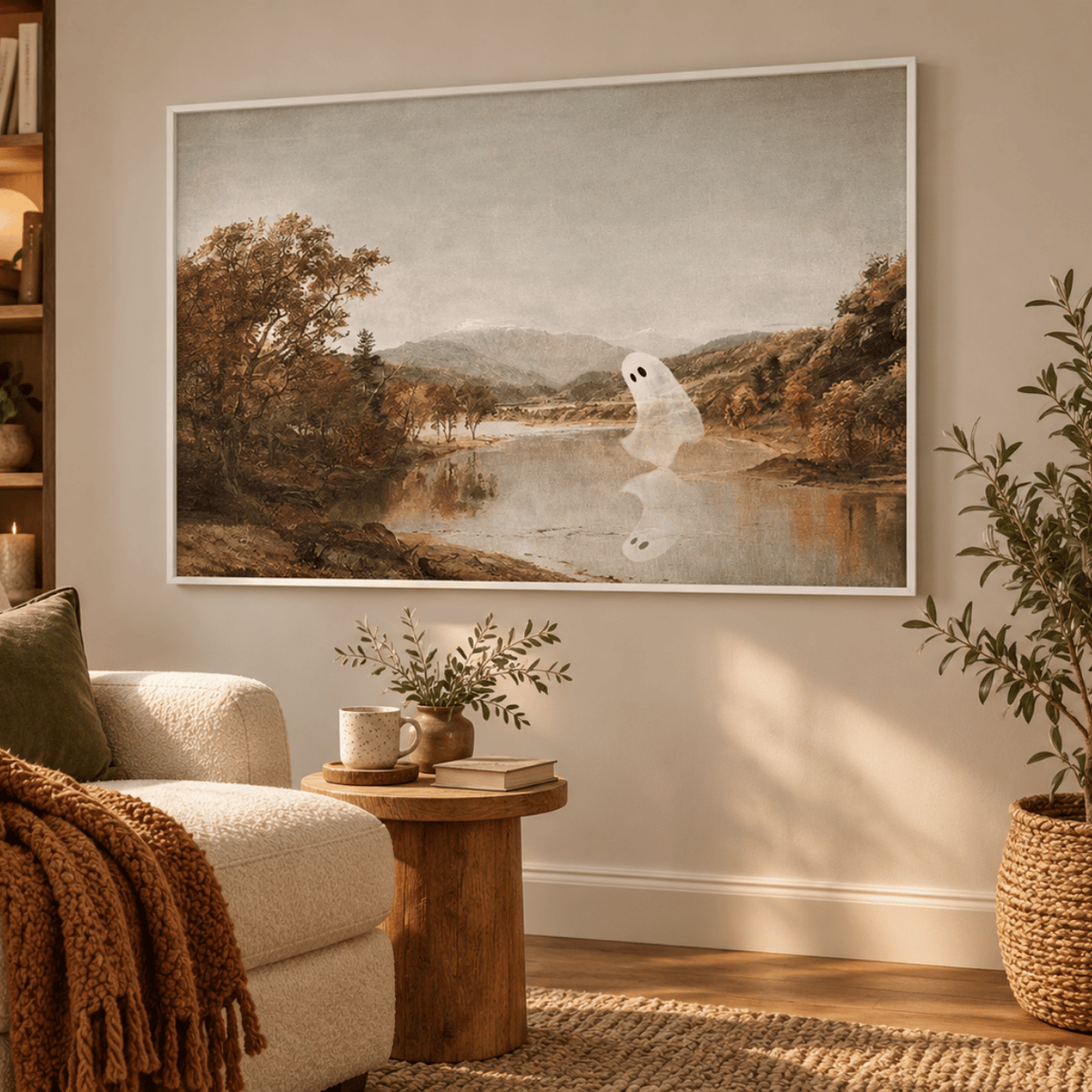 Ghost By The Stillwater Canvas Print