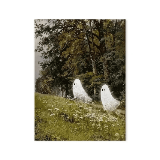 Woodland Ghost Pair Canvas Print