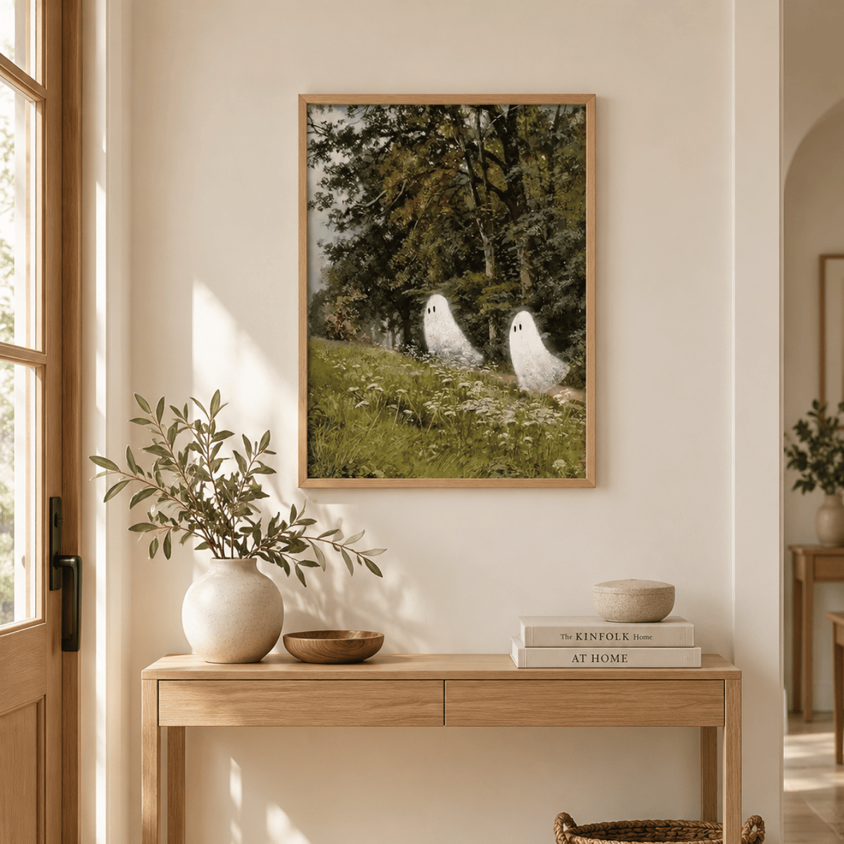 Woodland Ghost Pair Canvas Print
