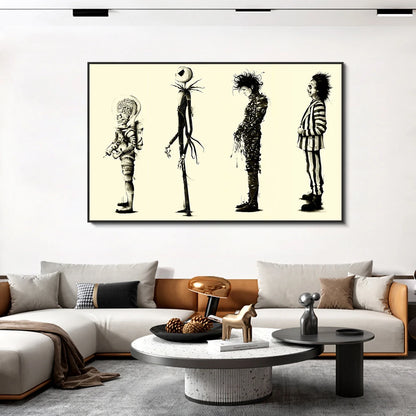 edward scissorhands movie poster tim burton canvas wall art