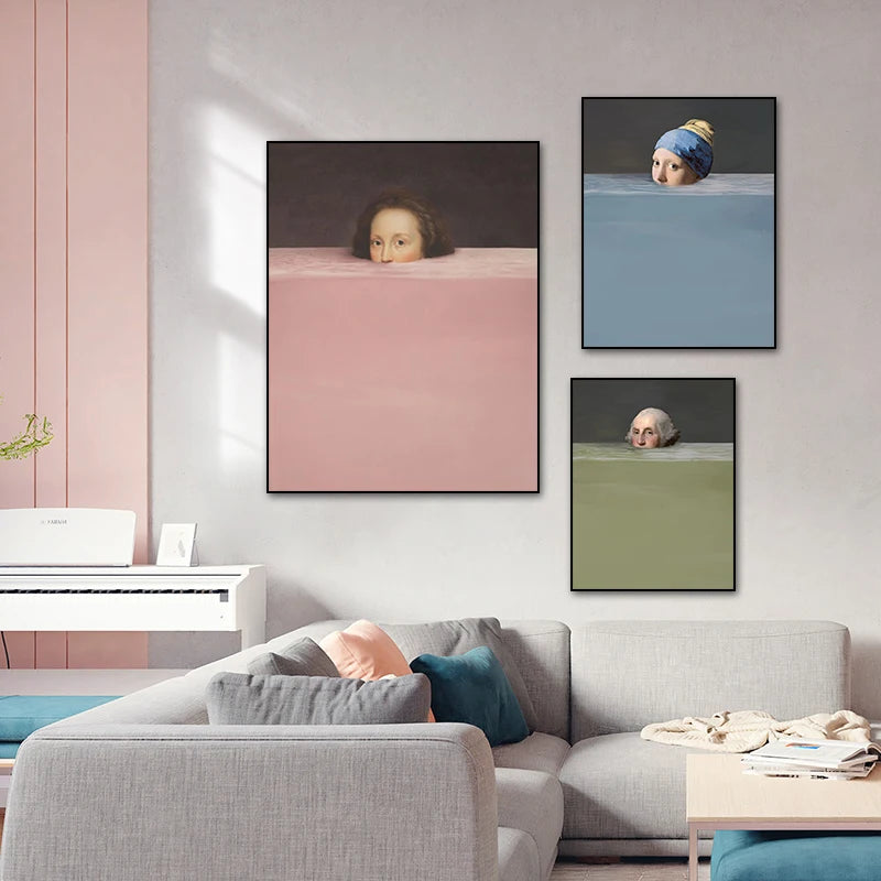 Creative Spoof Famous Paintings Canvas