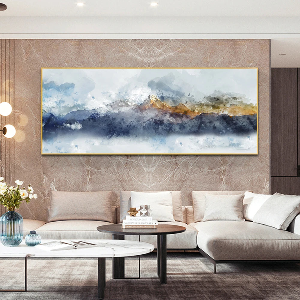 modern abstract landscape oil style canvas wall art