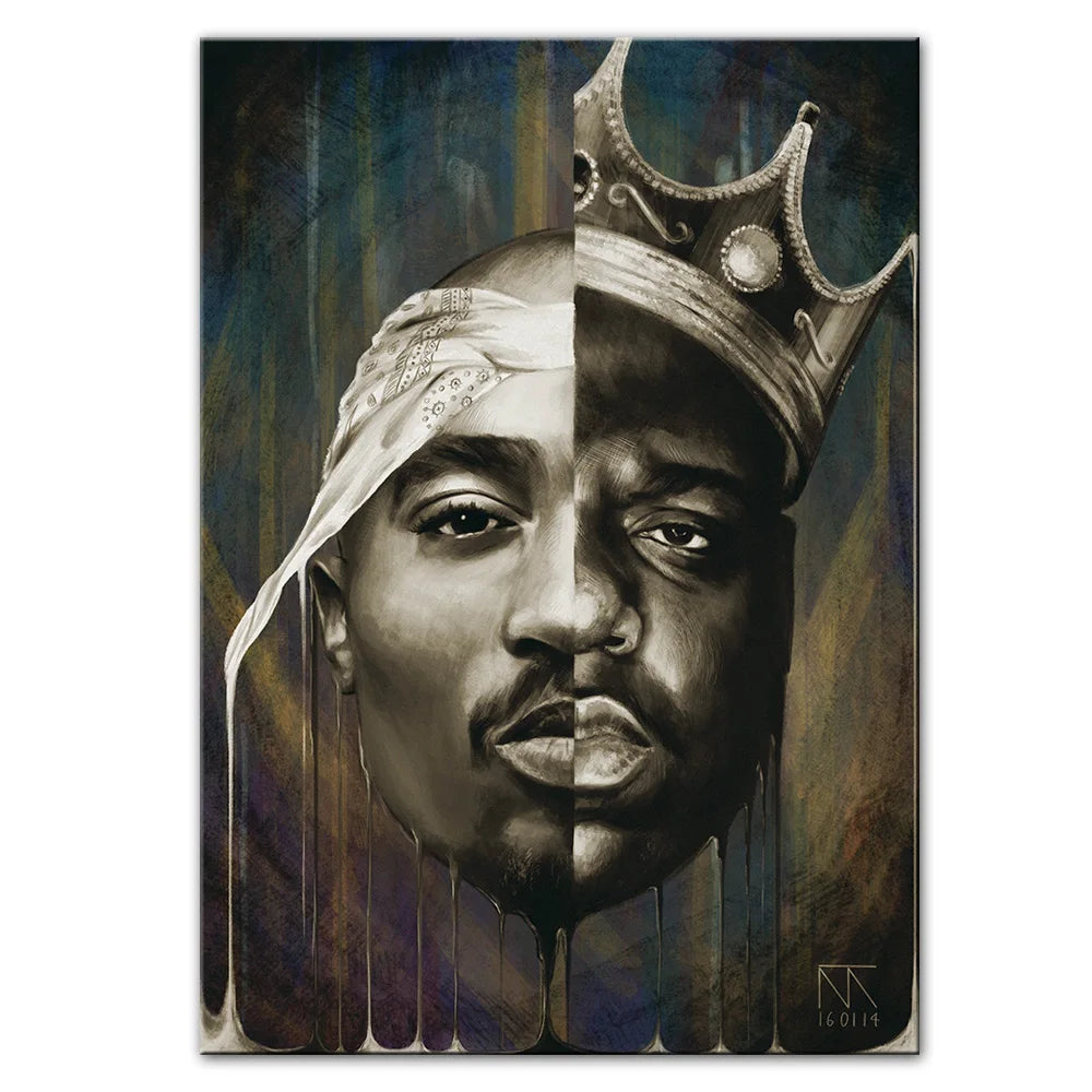 Biggie & Tupac Portrait Canvas