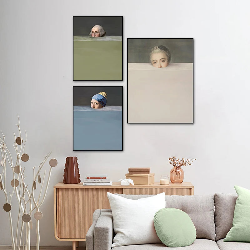 Creative Spoof Famous Paintings Canvas