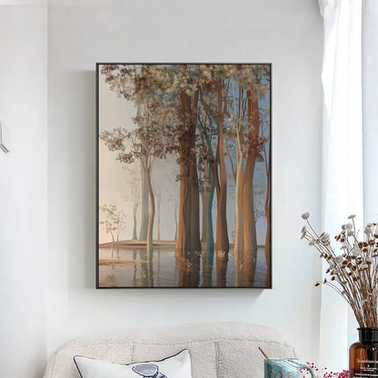 nordic colorful tree of life oil painting canvas