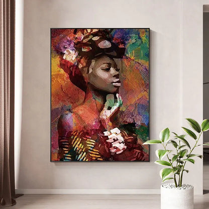 graffiti street art abstract portrait on canvas