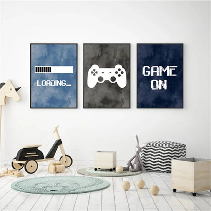 bold game controller graphic canvas wall art