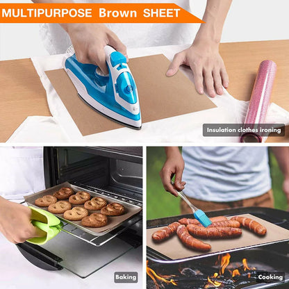 3-Pack Reusable Heat-Resistant Baking Mats - Oven & HTV Transfers