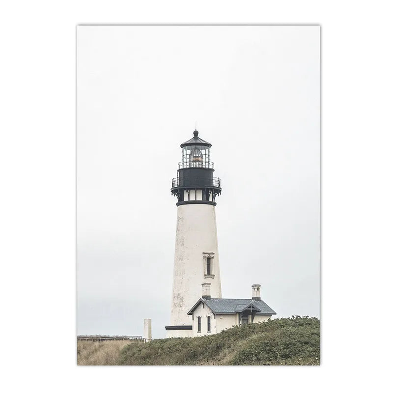 Ocean Lighthouse Landscape Canvas Print