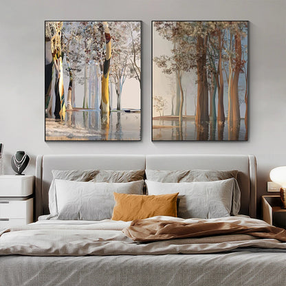 nordic colorful tree of life oil painting canvas