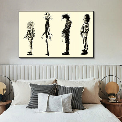 edward scissorhands movie poster tim burton canvas wall art
