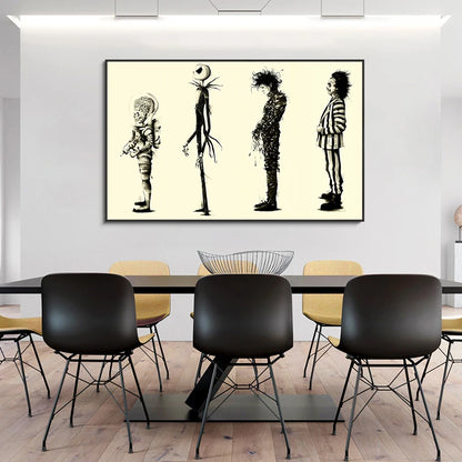 edward scissorhands movie poster tim burton canvas wall art