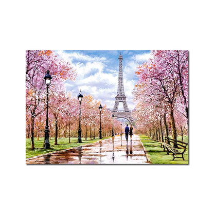 Romantic Paris Eiffel Tower Canvas Print