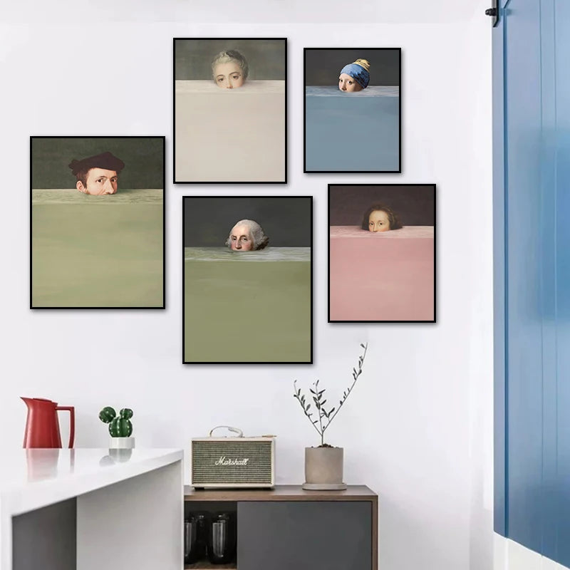 Creative Spoof Famous Paintings Canvas