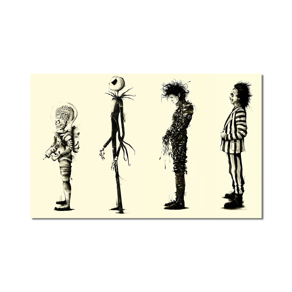 edward scissorhands movie poster tim burton canvas wall art