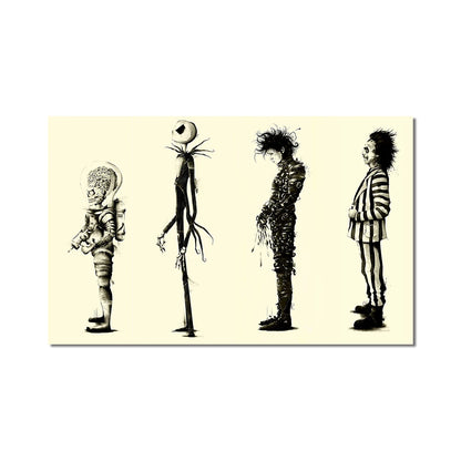 edward scissorhands movie poster tim burton canvas wall art