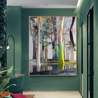 nordic colorful tree of life oil painting canvas